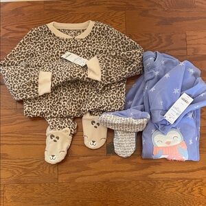 Pajama Onesie with Nonslip Slipper Bundle